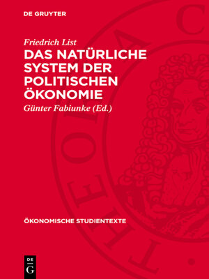 cover image of Das natürliche System der politischen Ökonomie
